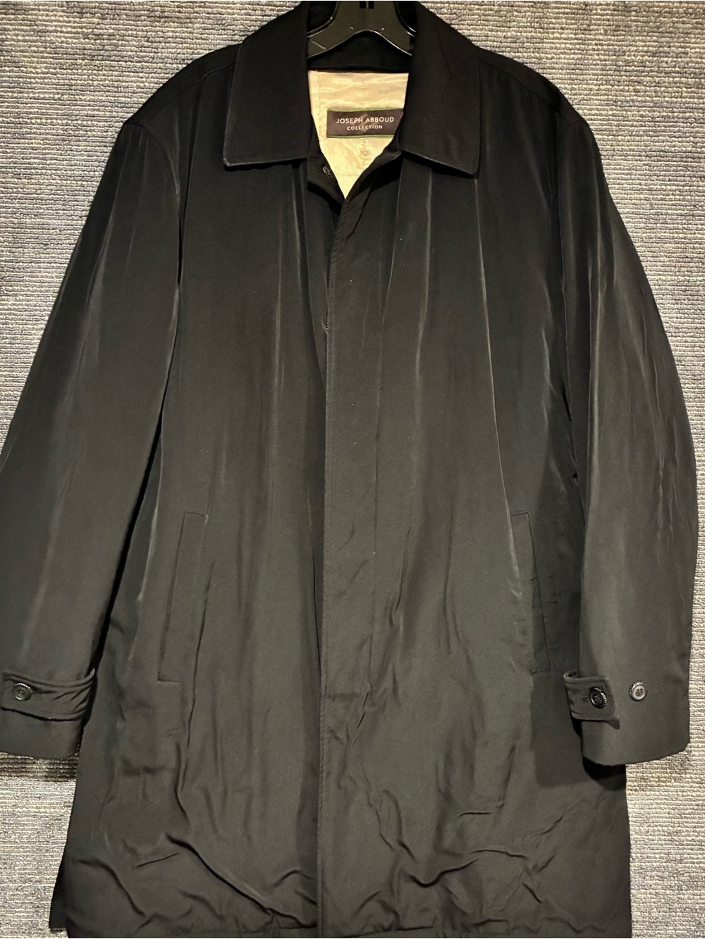 Joseph Abboud Collection Black Trench Coat